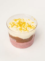 Verrine mousseux rhubarbe fruits rouges